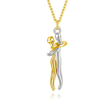 Love Hug Necklace Unisex Men-Women Couple Jewelry Simple Temperament Clavicle Chain Lover Gift