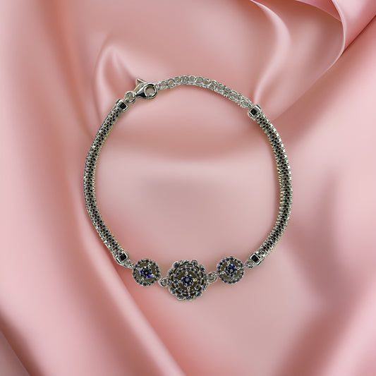 Zircon Stone Silver 925 Women Bracelet