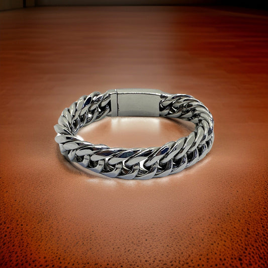 Stainless Steel Bracelet Silver Color for Men